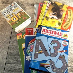 LOT for Homeschool Pre-K/Kindergarten/1-3 Grades Activity Books & Phonics
